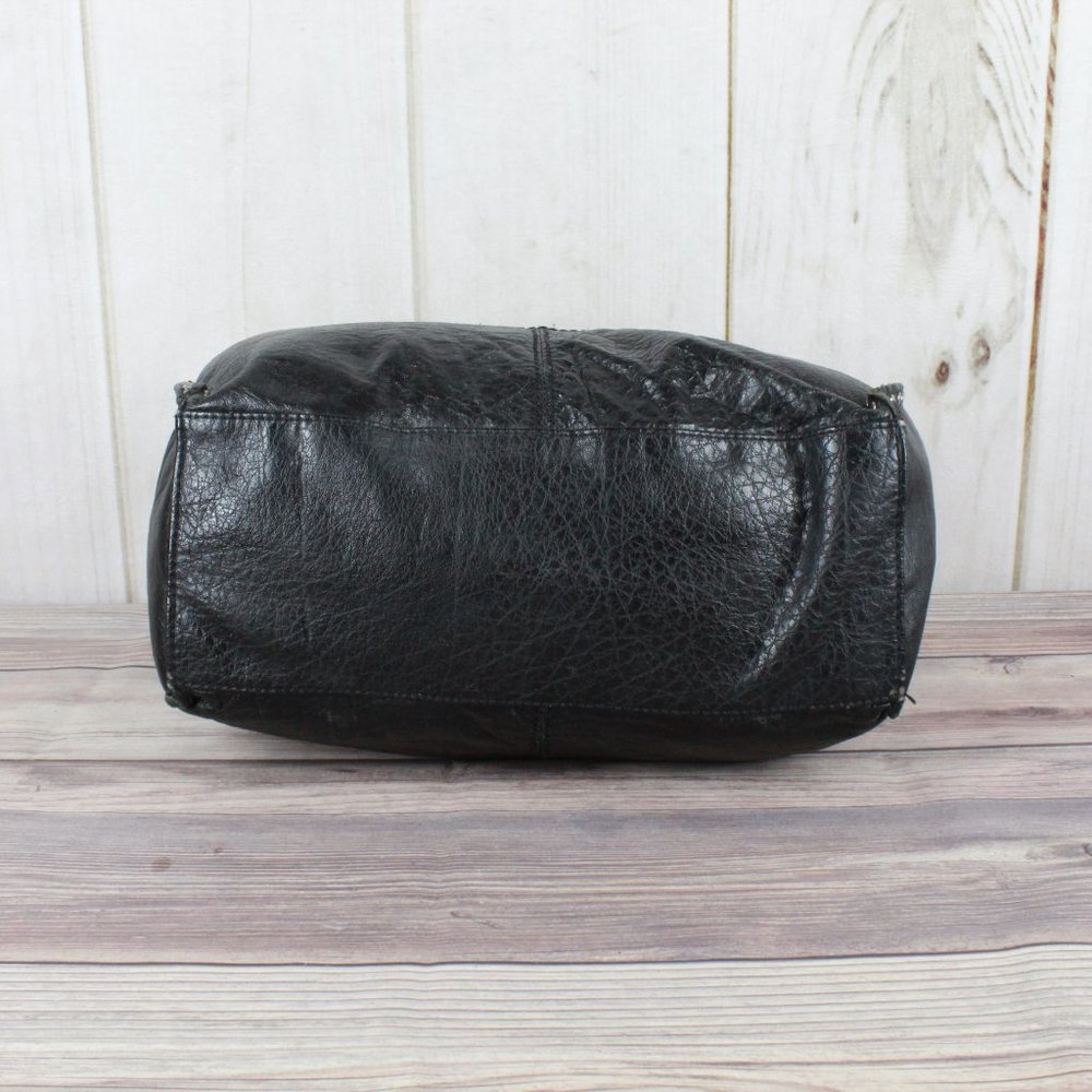 The Sak Black Leather Slouchy Studded Hobo Shoulder Bag Purse Handbag - Picture 9 of 12